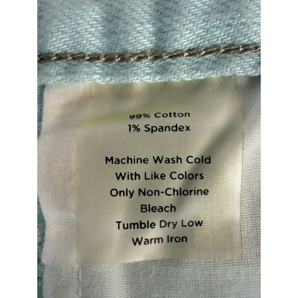 Talbots Mint Green Capri Pants Sz 16 Stretch Cotton Ankle Casual Career - Picture 6 of 8